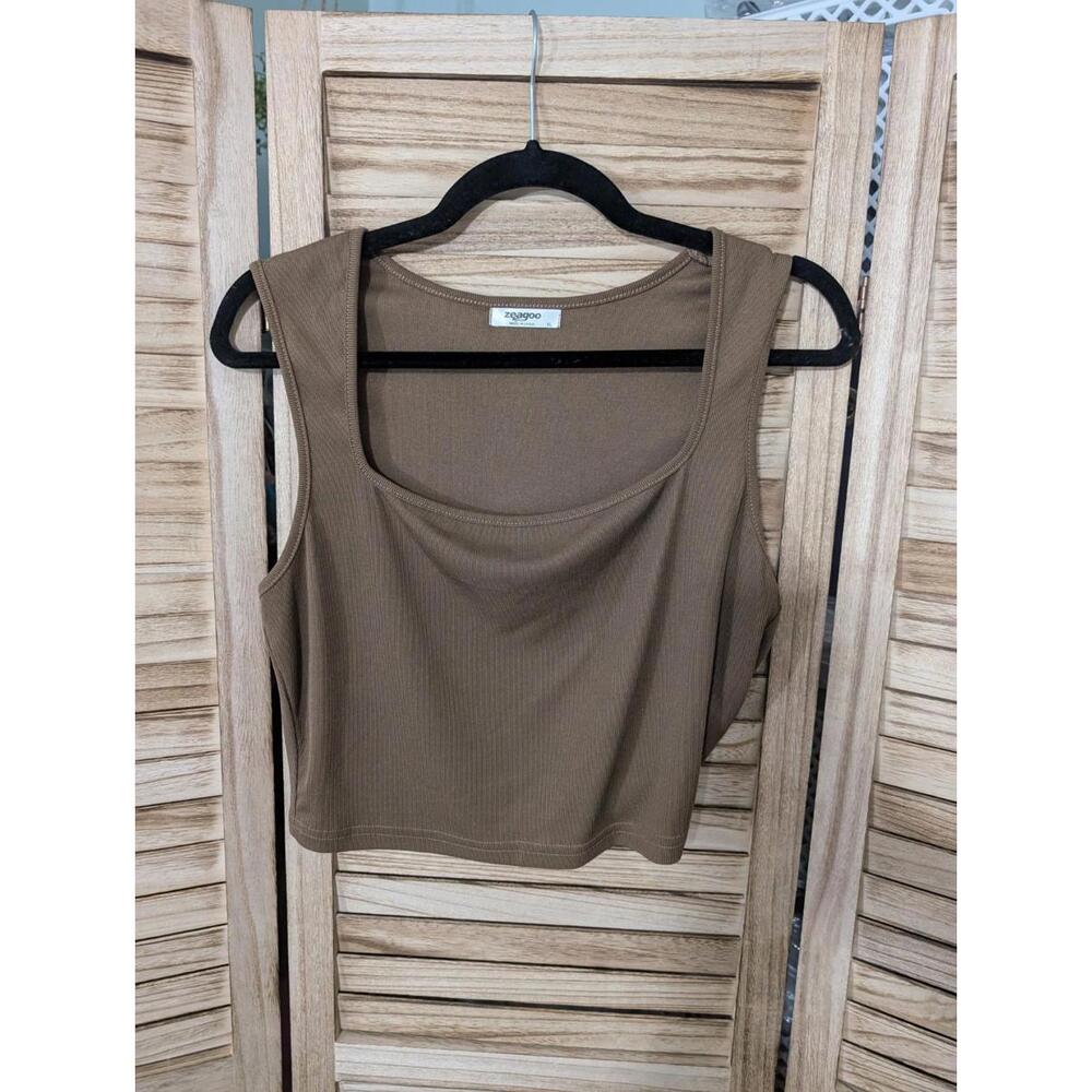 Zeagoo Womens Sleeveless Tank top Loose Fit XL Brown